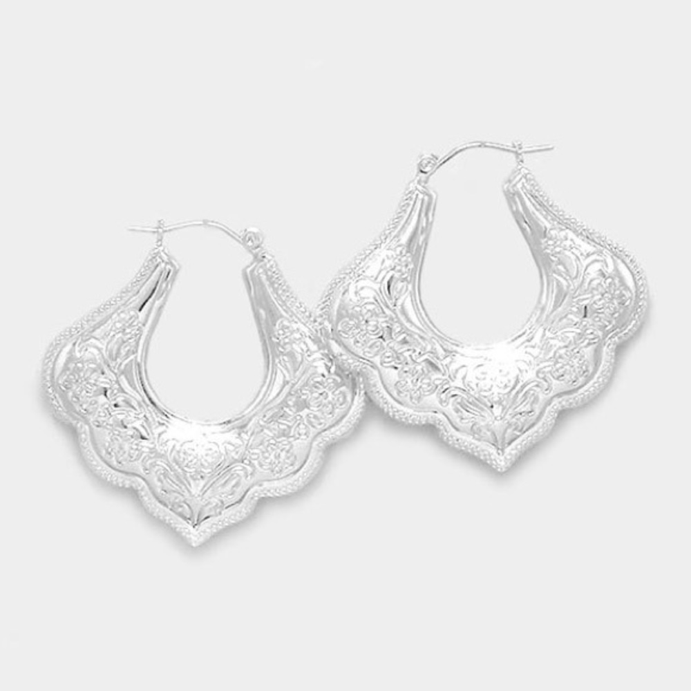 ETCHED HOOP EARRINGS